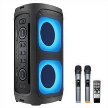 Load image into Gallery viewer, Timo PartyBox T600 Dual 6.5" Woffers Wireless Portable PA Speaker with 2 Wireless Microphone