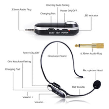 Load image into Gallery viewer, Timo UHF Wireless Headset Microphone System